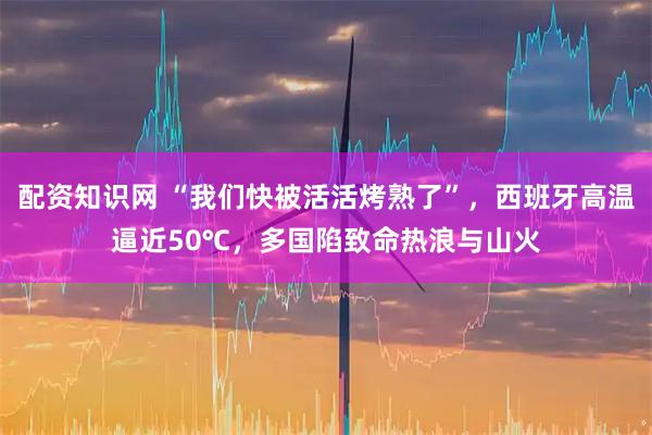配资知识网 “我们快被活活烤熟了”，西班牙高温逼近50℃，多国陷致命热浪与山火